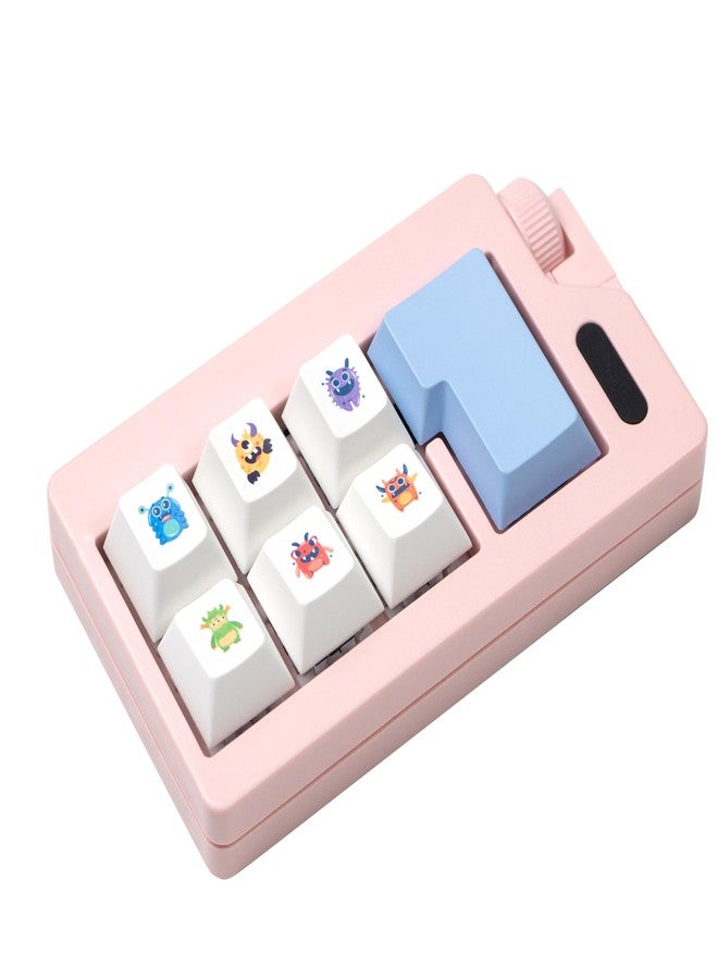mintcaps Keyboard Fidget Toy - Loud Keyboard Fidget Clicker Cute Keyboard Clicker Fidget Button Stress Relief Fidget for Adult to Relief Stress (Pink) - Image 1